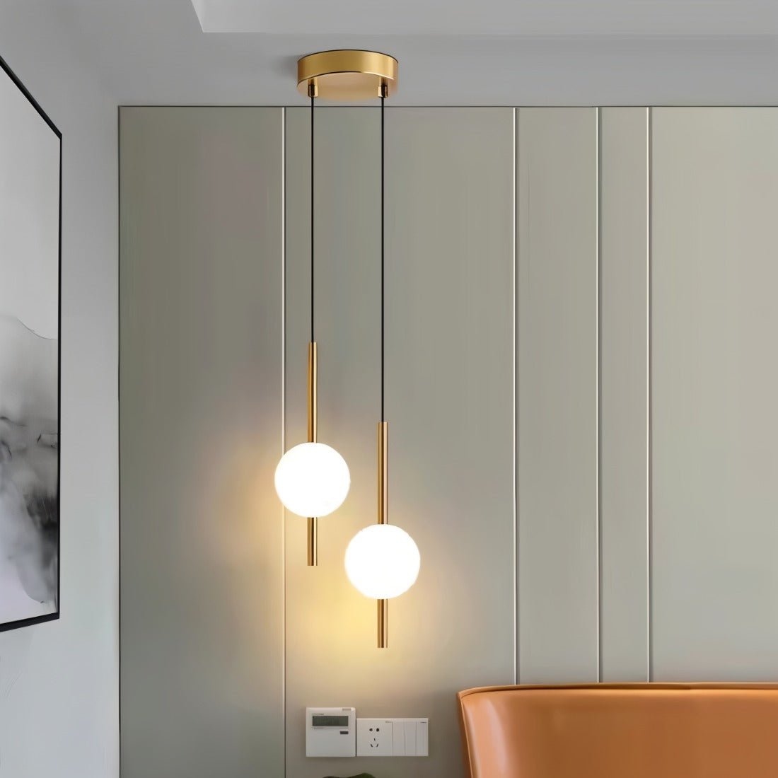 Frendorf | GlissAura LED Pendelleuchte | Modernes Design aus Metall & Glas | Dimmbare Hängelampe für Esszimmer & Wohnzimmer