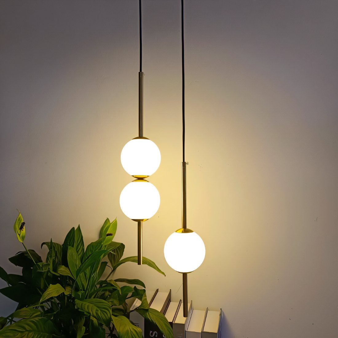Frendorf | GlissAura LED Pendelleuchte | Modernes Design aus Metall & Glas | Dimmbare Hängelampe für Esszimmer & Wohnzimmer