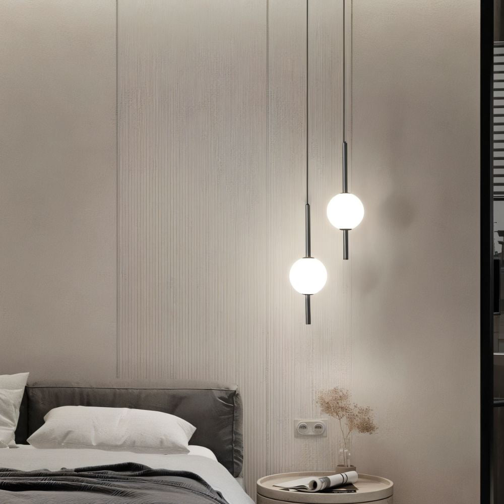 Frendorf | GlissAura LED Pendelleuchte | Modernes Design aus Metall & Glas | Dimmbare Hängelampe für Esszimmer & Wohnzimmer