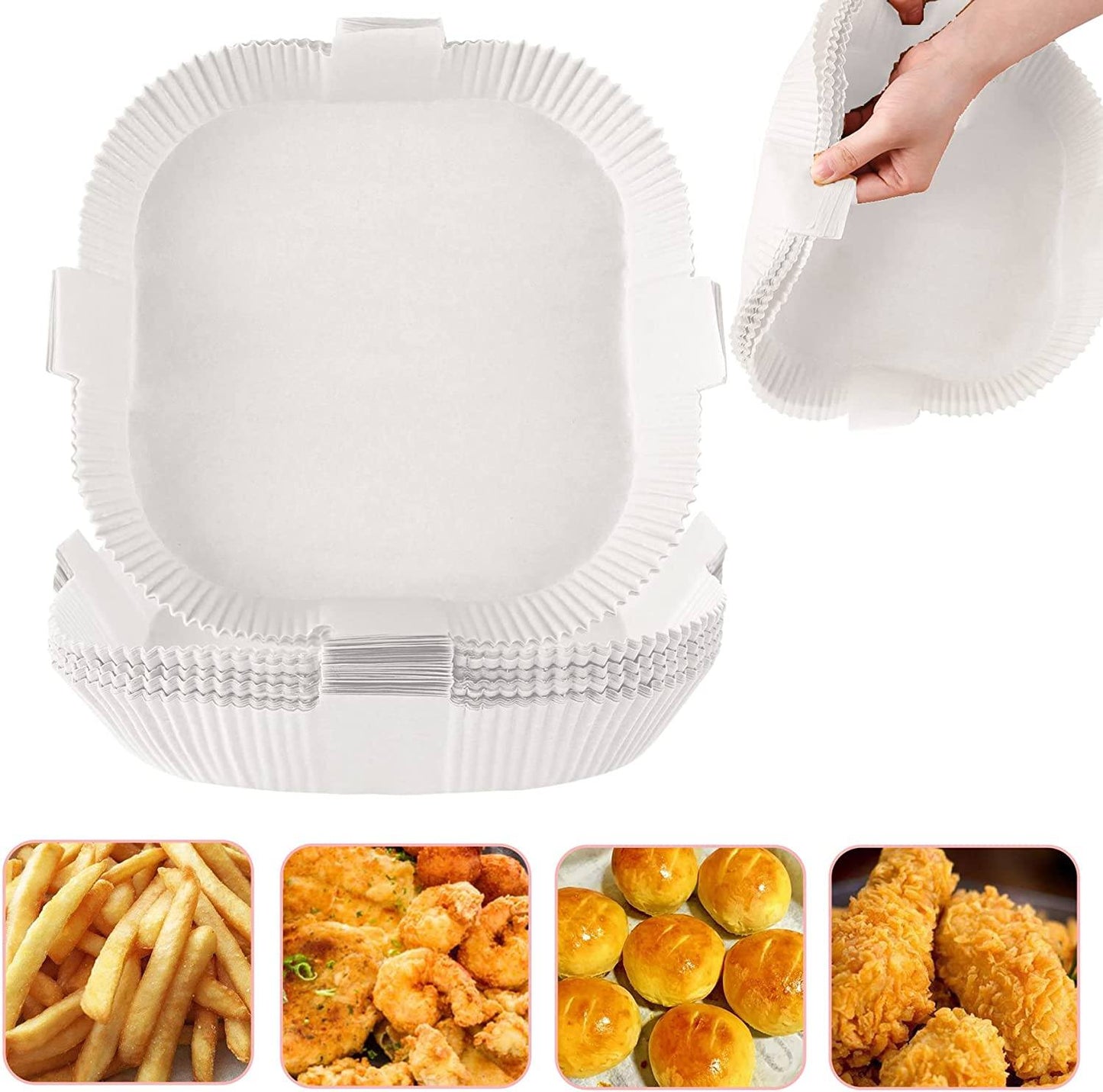 Frendorf | 100-Pack: Luftfritteuse Einweg-Papierliner