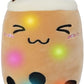 AIXINI Leuchtendes Boba Bubble Tea Plüschkissen - Stofftier mit LED farbigen Nachtslichtern und super weichem Material