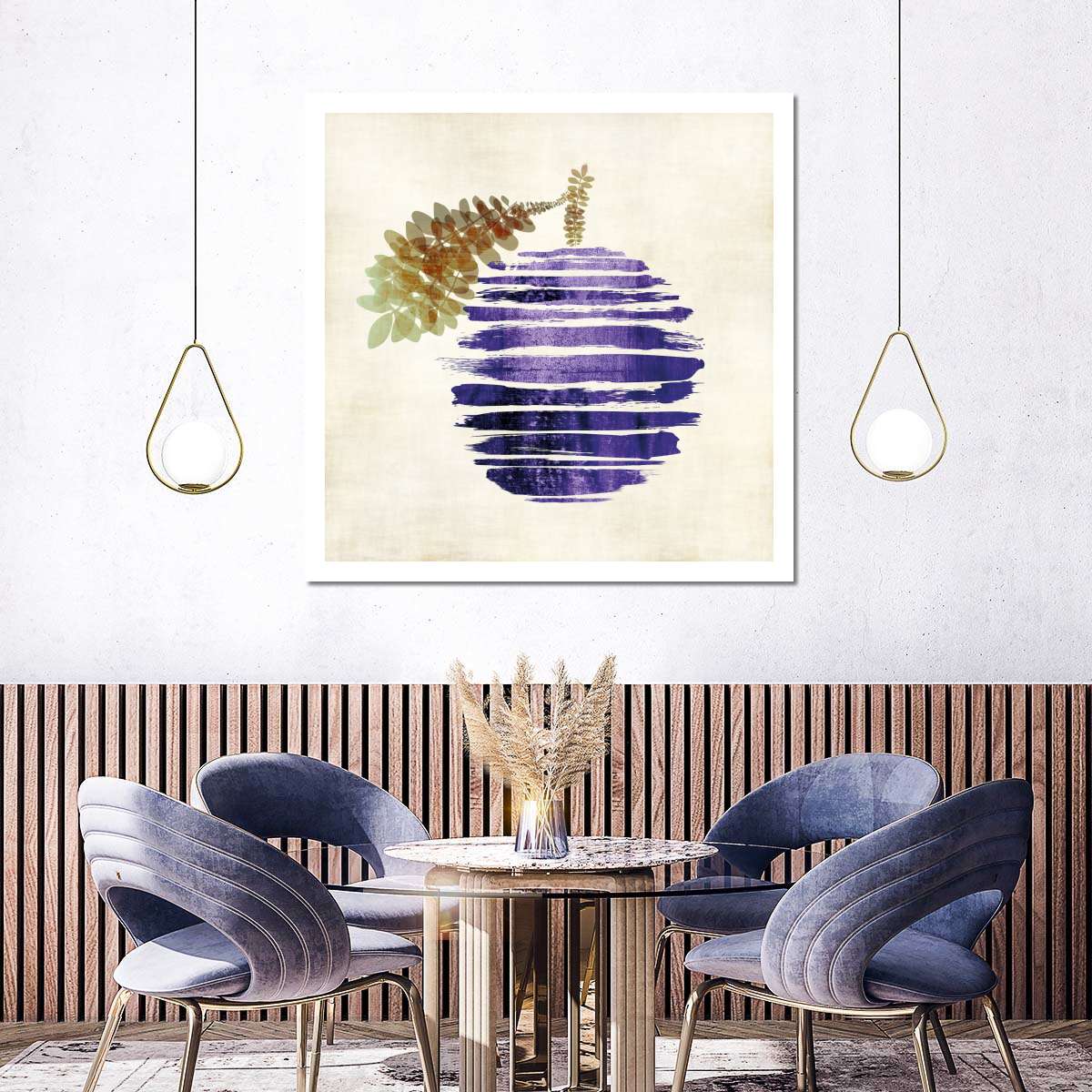 Frendorf | Gebürstete Pflaumen Wandkunst