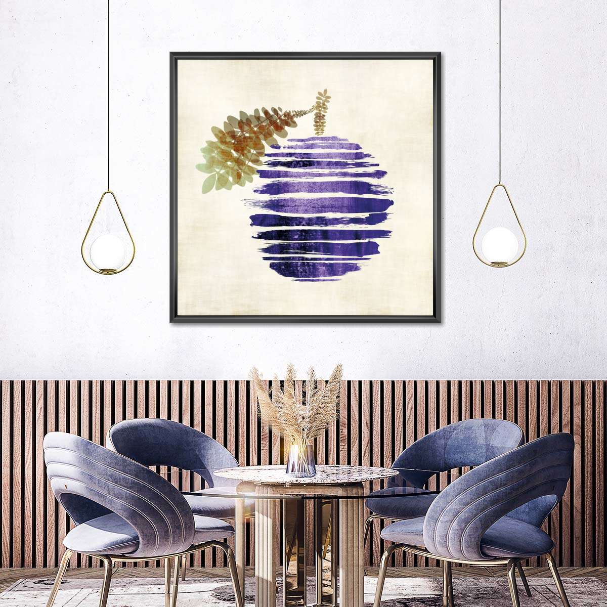 Frendorf | Gebürstete Pflaumen Wandkunst