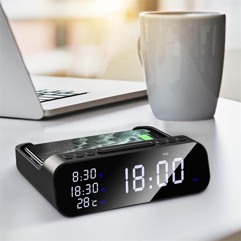 Frendorf | ChargeTime Pro – Digitaler Wecker mit drahtloser Ladung und großem Display