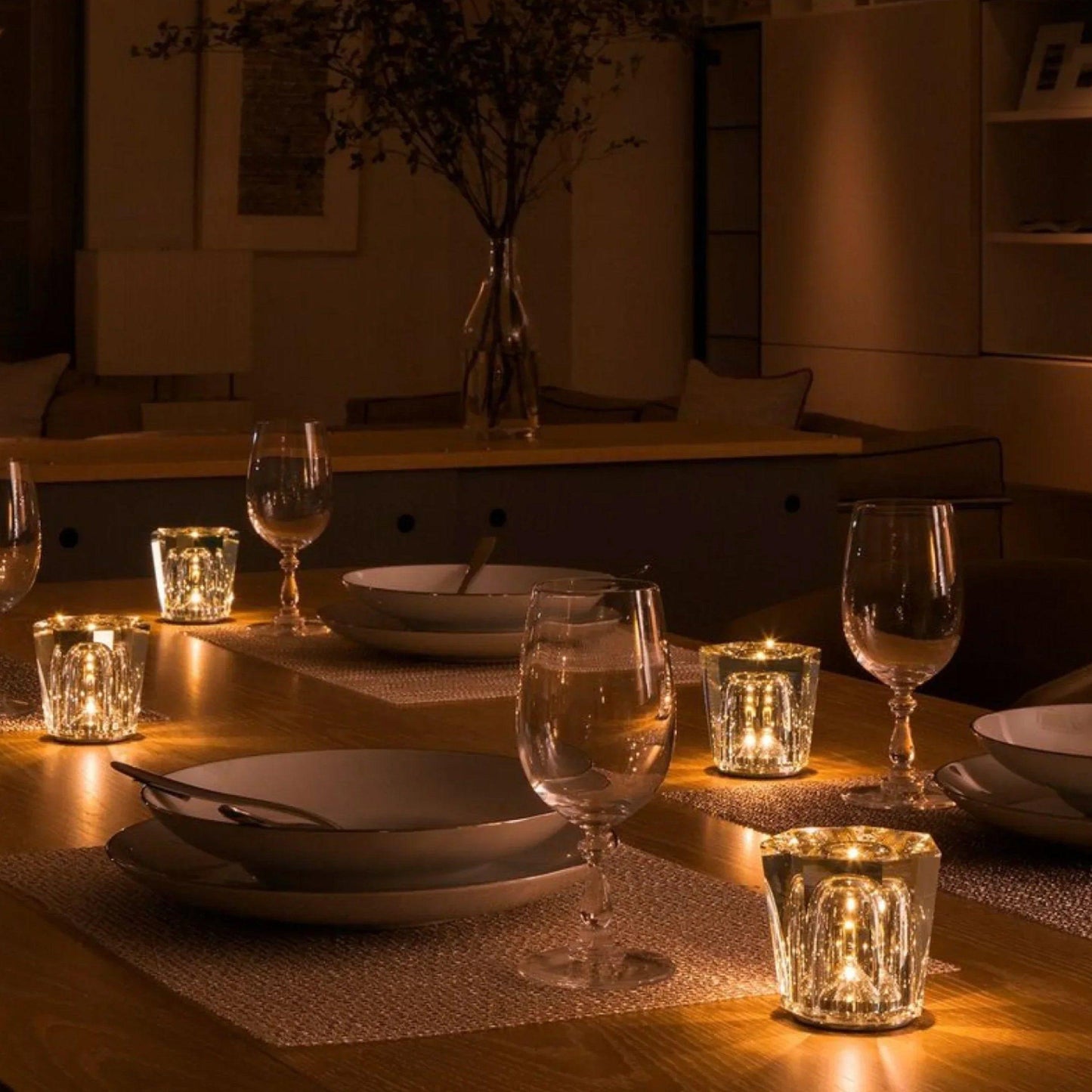 Lampe - Luxus Diamant Kristall LED Wiederaufladbare Tischlampe