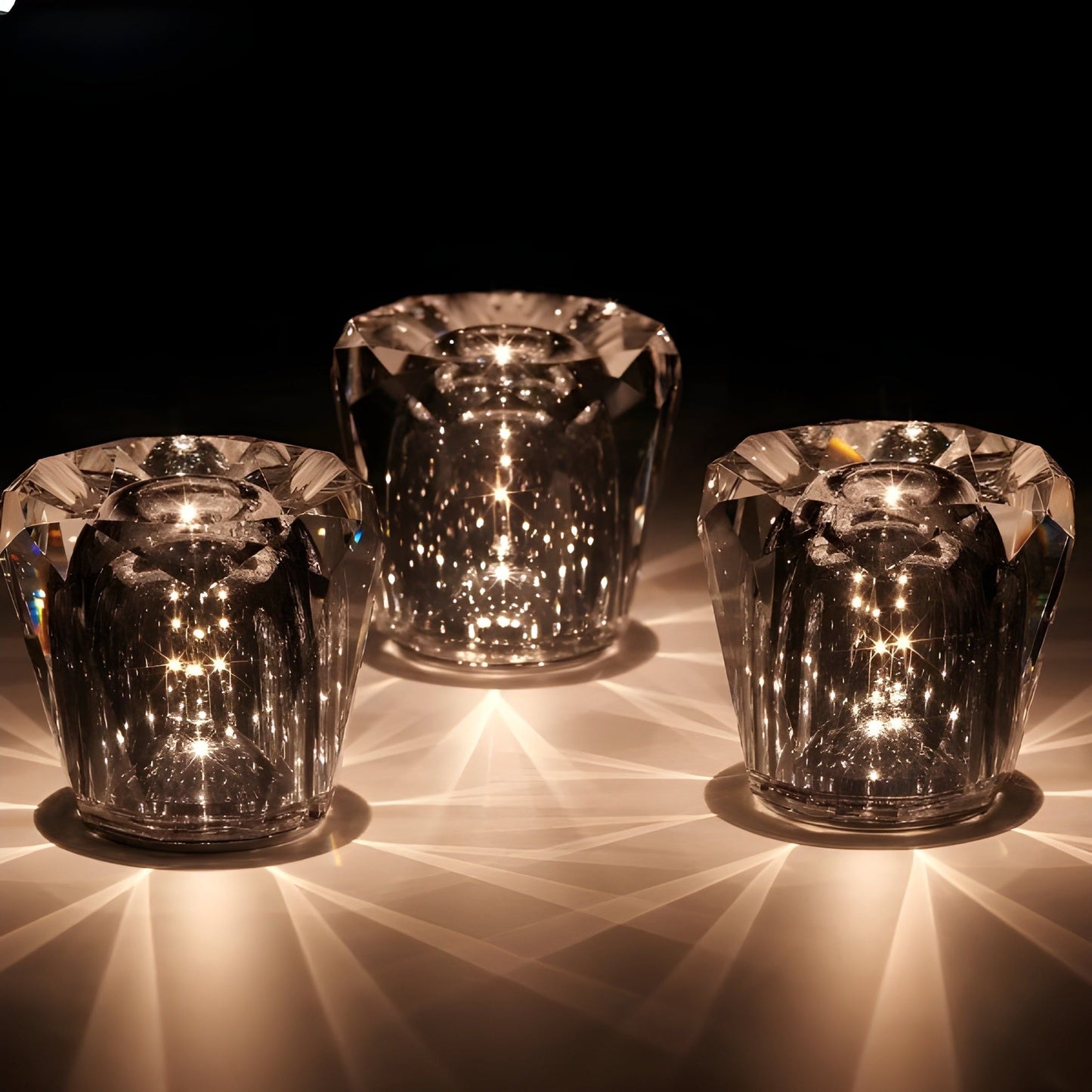Lampe - Luxus Diamant Kristall LED Wiederaufladbare Tischlampe