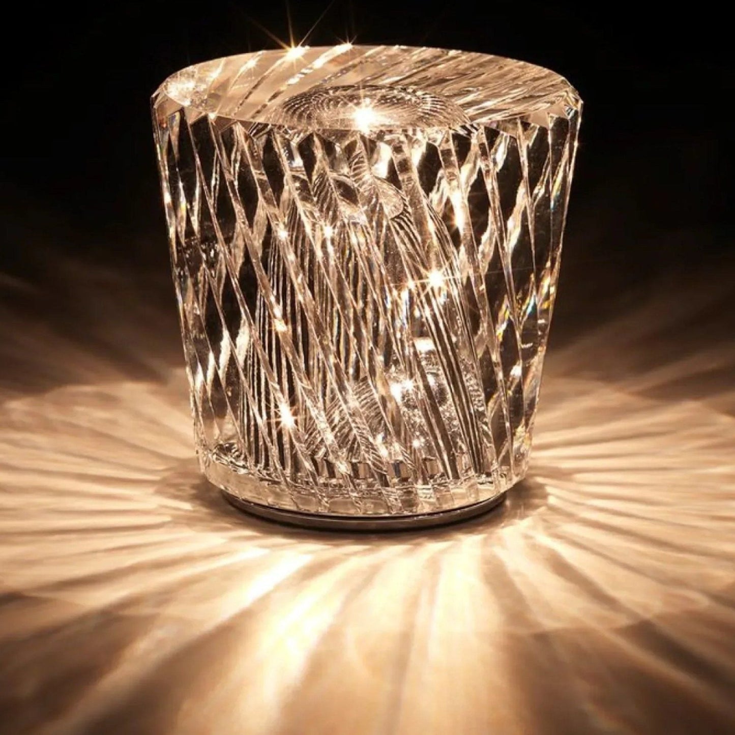 Lampe - Luxus Diamant Kristall LED Wiederaufladbare Tischlampe