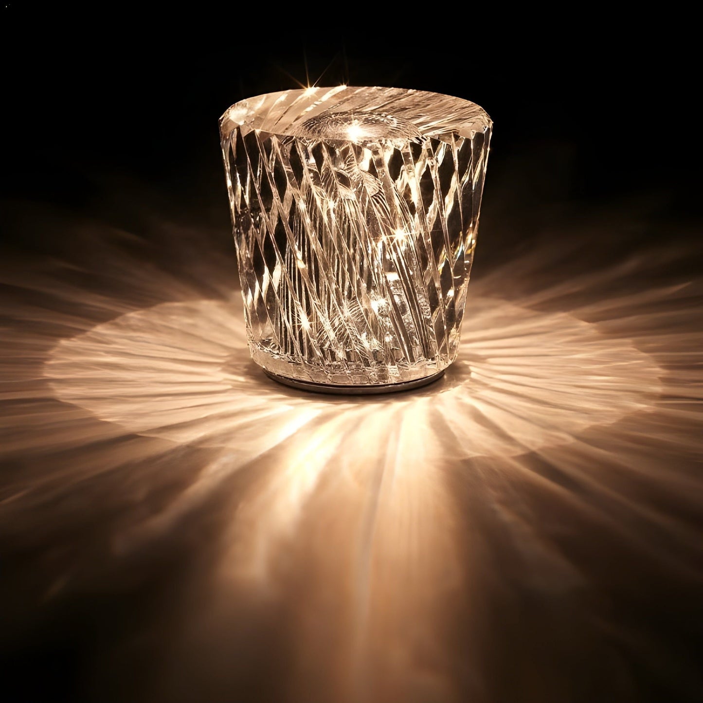 Lampe - Luxus Diamant Kristall LED Wiederaufladbare Tischlampe