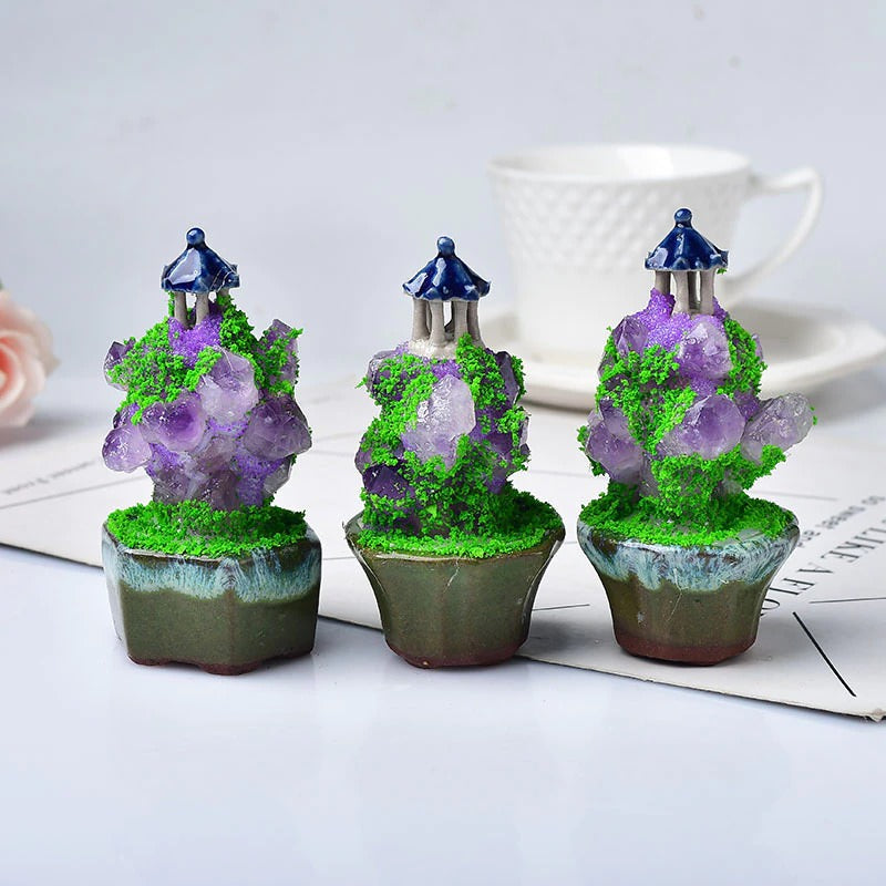 Frendorf | Amethyst Fairy Tower Mini Figurine