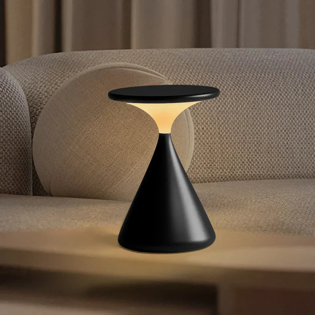 Frendorf | Aeron Sanduhr Dimmbare LED Tischlampe – Elegantes und kabelloses Licht