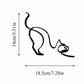 Tier Kunst Eisen Skulptur Retro Metall schwarze Linien Katze Hund Schreibtisch Ornament