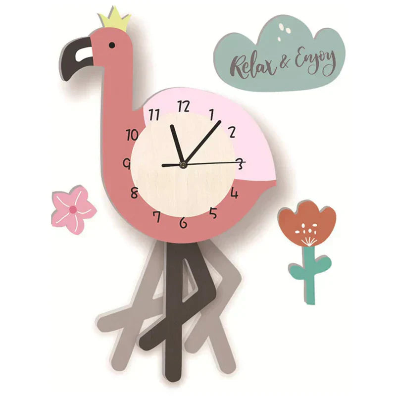 Wanduhr - ZooTime - Niedliches Tierdesign - Perfekt für Kinderzimmer