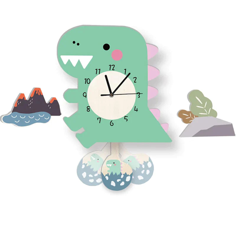 Wanduhr - ZooTime - Niedliches Tierdesign - Perfekt für Kinderzimmer