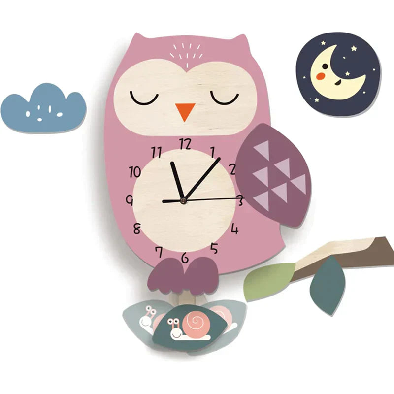 Wanduhr - ZooTime - Niedliches Tierdesign - Perfekt für Kinderzimmer