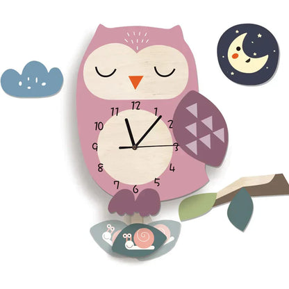 Wanduhr - ZooTime - Niedliches Tierdesign - Perfekt für Kinderzimmer