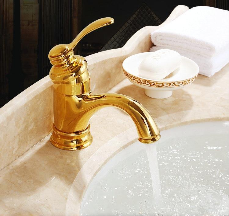 Frendorf | RoyalFlow Antiker Messing Wasserhahn | Badezimmerarmaturen Kran | Elegantes Design für Waschbecken