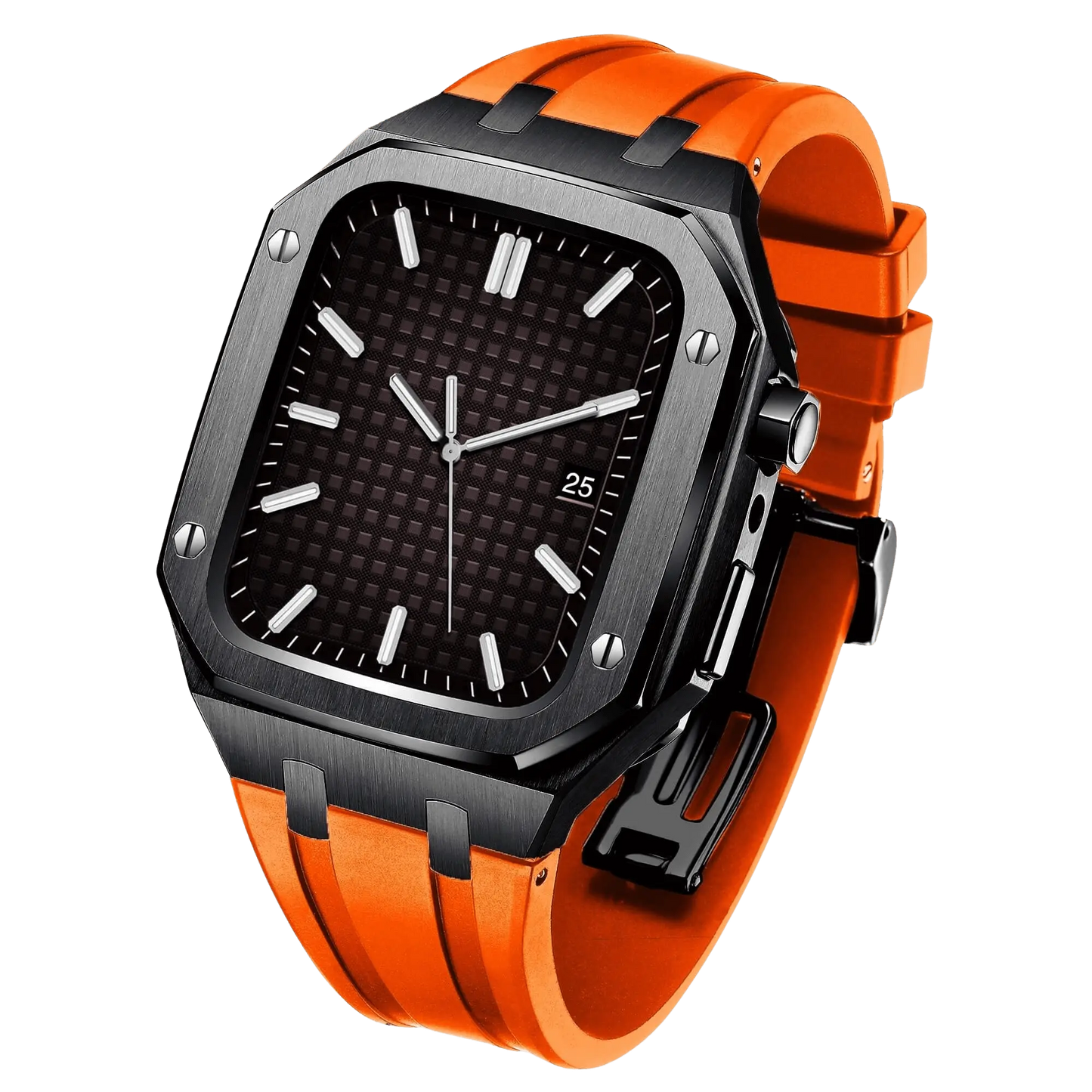 Frendorf | Edelstahl Gehäuse und Silikonarmband für die Apple Watch