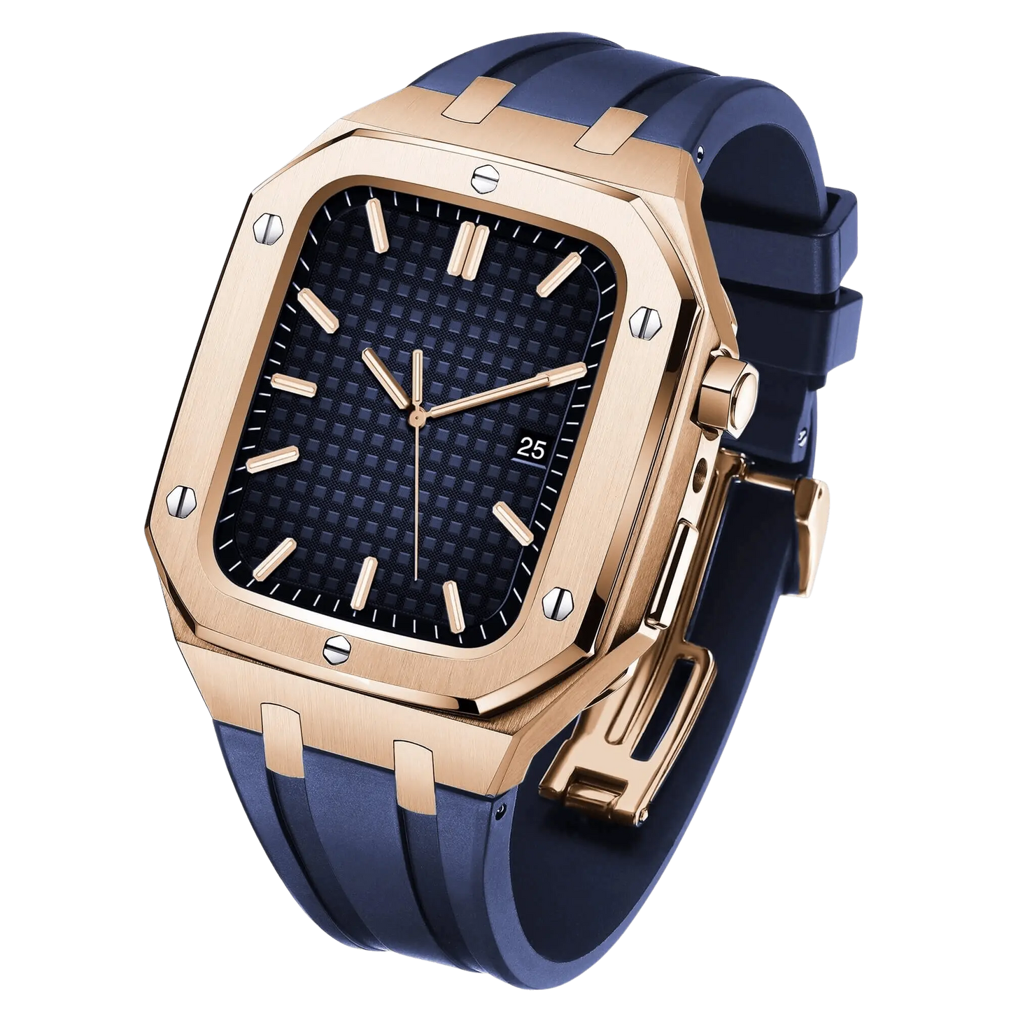 Frendorf | Edelstahl Gehäuse und Silikonarmband für die Apple Watch