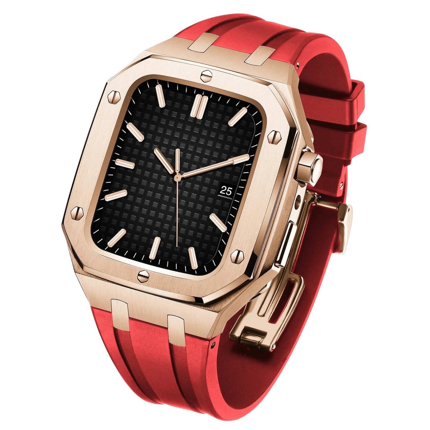Frendorf | Edelstahl Gehäuse und Silikonarmband für die Apple Watch