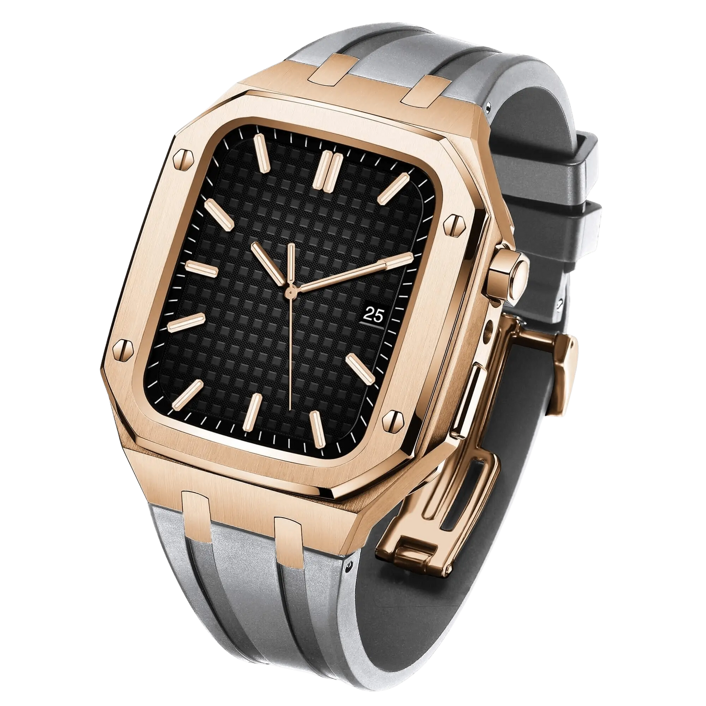 Frendorf | Edelstahl Gehäuse und Silikonarmband für die Apple Watch