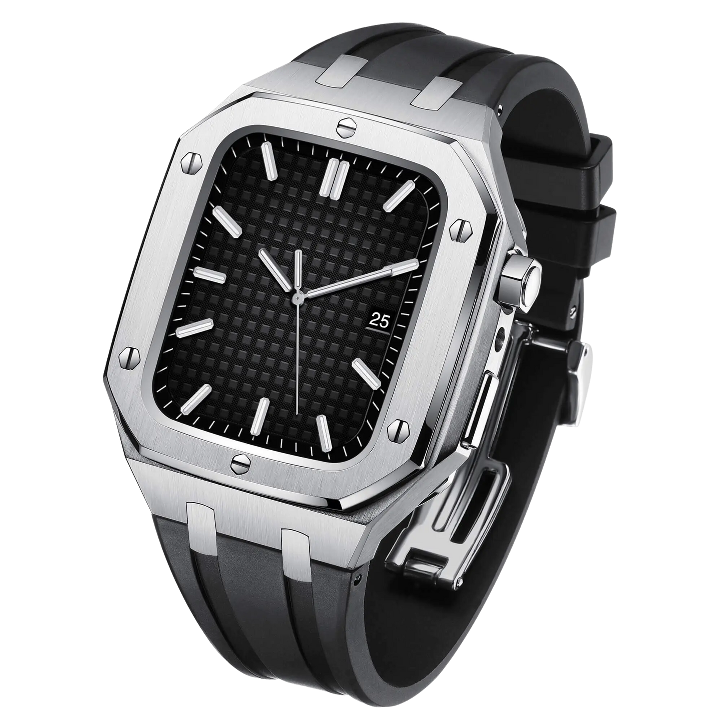 Frendorf | Edelstahl Gehäuse und Silikonarmband für die Apple Watch