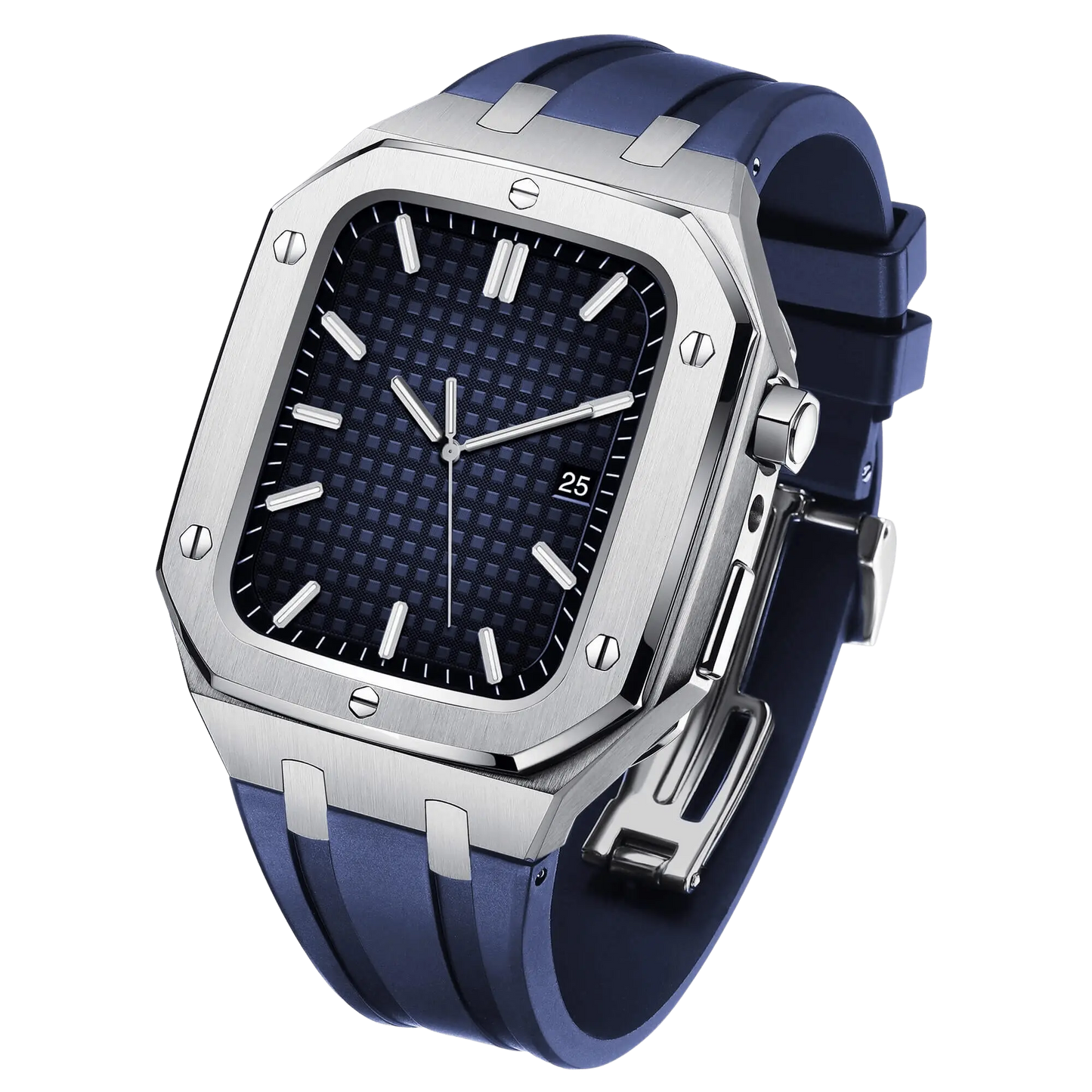 Frendorf | Edelstahl Gehäuse und Silikonarmband für die Apple Watch