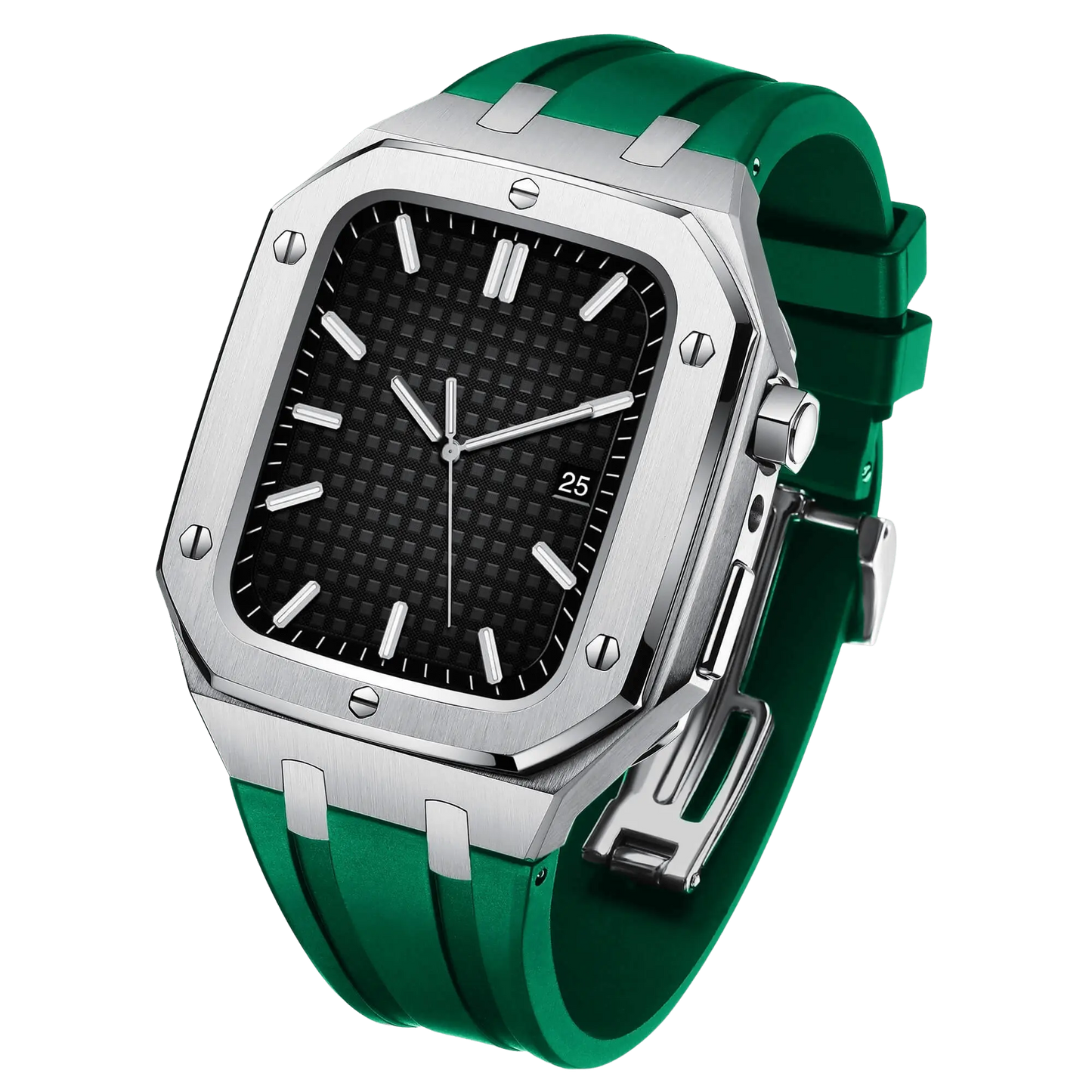 Frendorf | Edelstahl Gehäuse und Silikonarmband für die Apple Watch