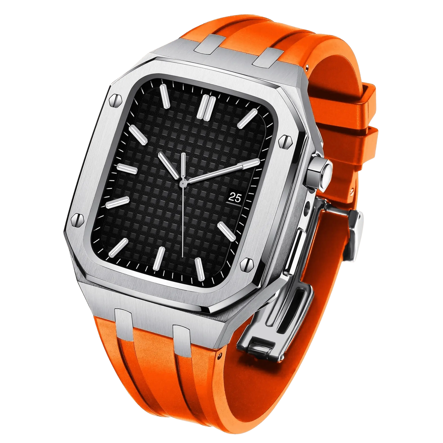 Frendorf | Edelstahl Gehäuse und Silikonarmband für die Apple Watch
