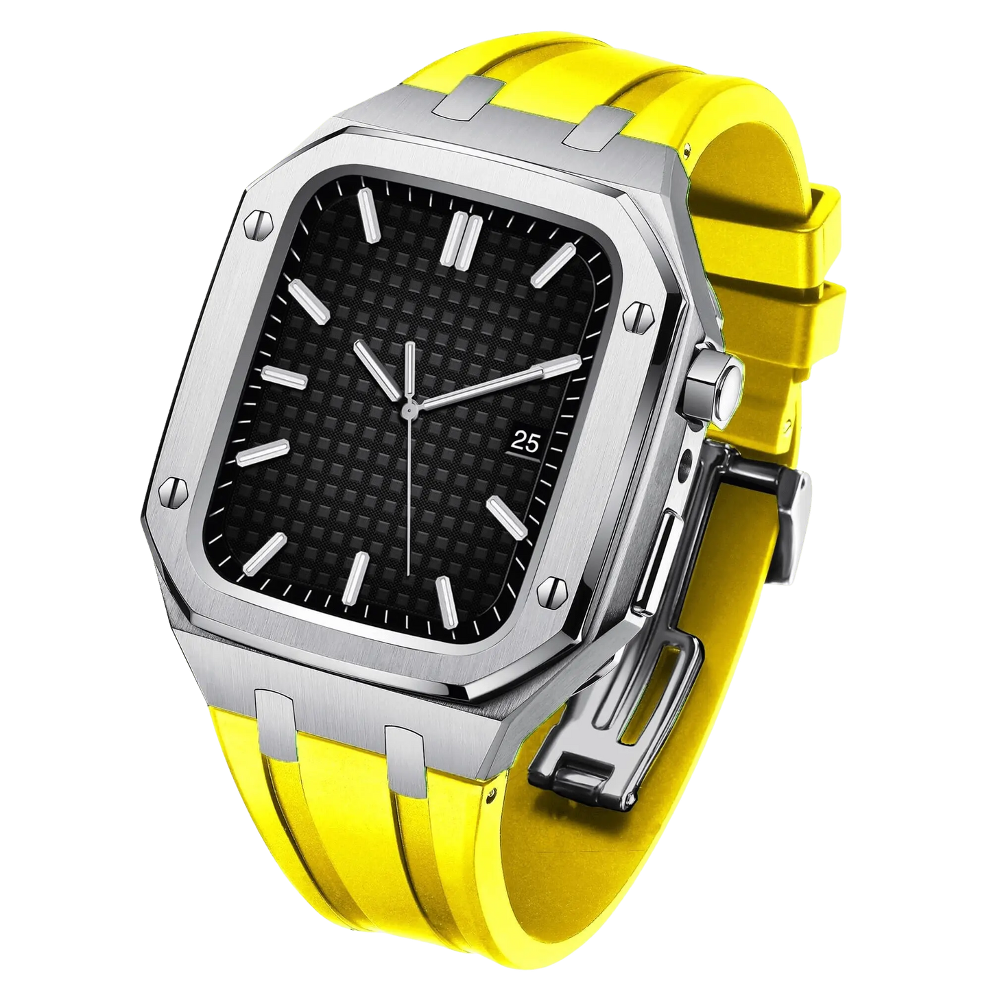 Frendorf | Edelstahl Gehäuse und Silikonarmband für die Apple Watch