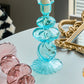 Frendorf | Aqua Blue Glas Kerzenhalter