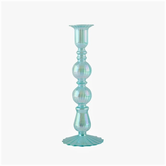 Frendorf | Aqua Blue Glas Kerzenhalter