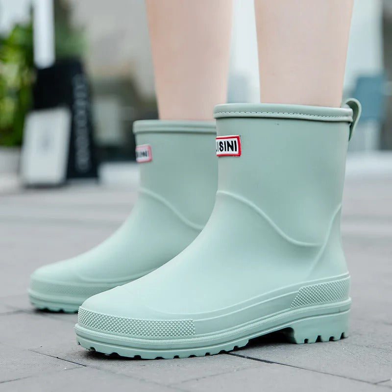 Frendorf | AquaStride 2.0 | Stylische wasserdichte Regenstiefel bis zur Mitte der Waden für Damen