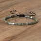 Frendorf | Geflochtenes Armband mit 2,4 mm Naturstein-Rollern – Seraphina