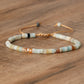 Frendorf | Geflochtenes Armband mit 2,4 mm Naturstein-Rollern – Seraphina