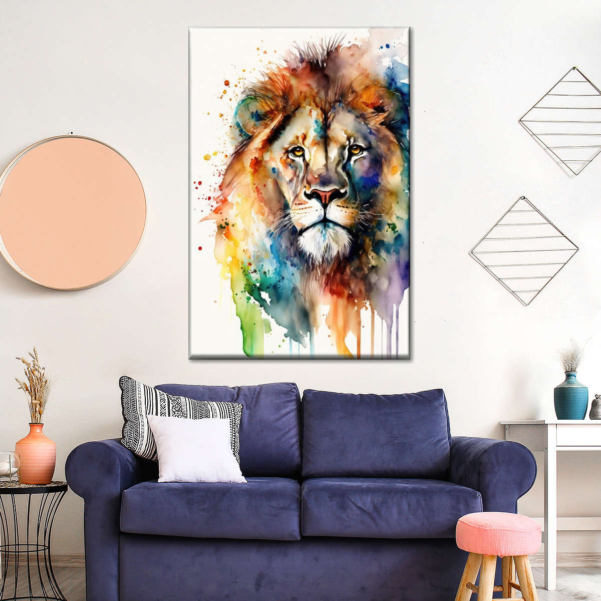 Frendorf | Lion Aquarell Wandkunst
