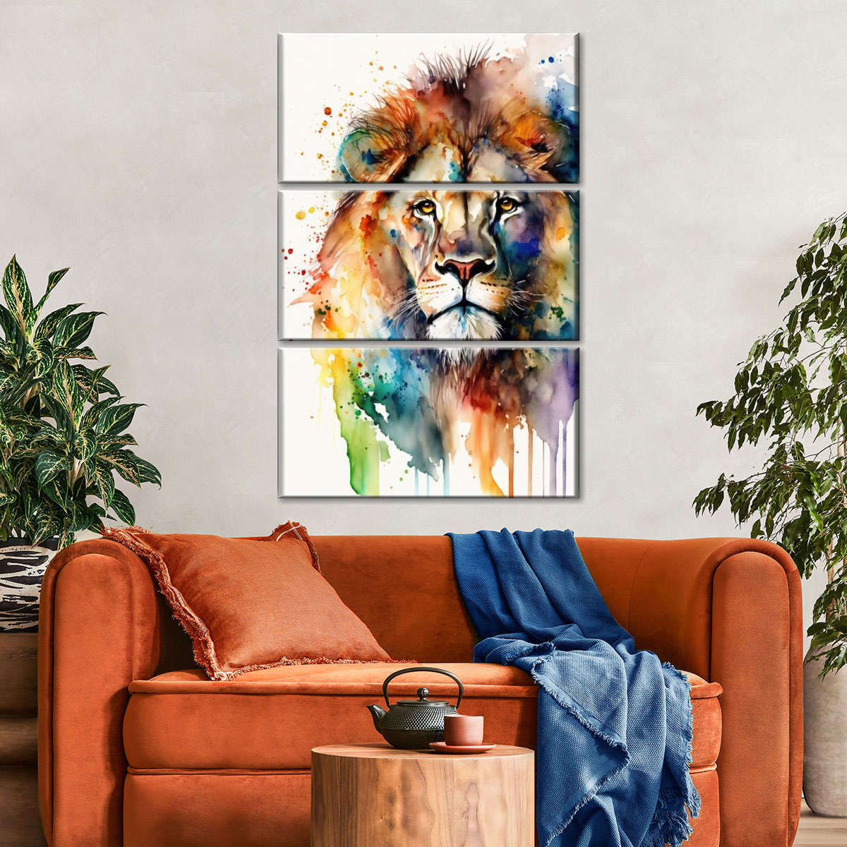 Frendorf | Lion Aquarell Wandkunst