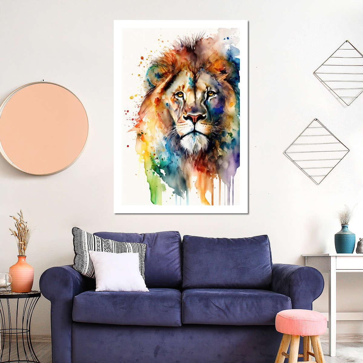 Frendorf | Lion Aquarell Wandkunst