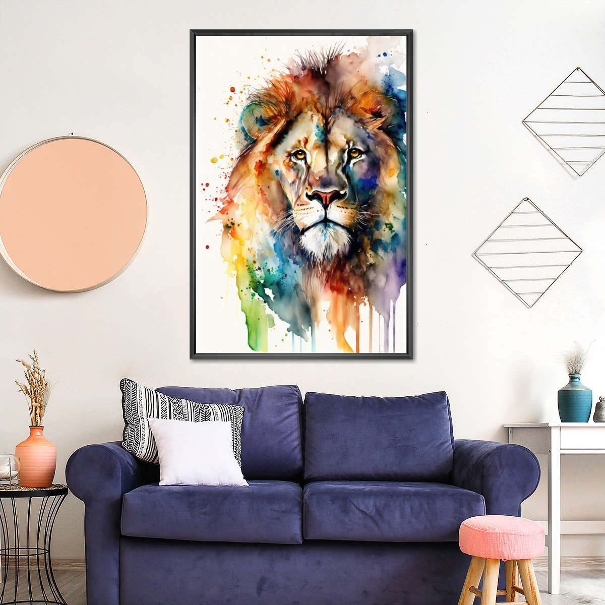Frendorf | Lion Aquarell Wandkunst