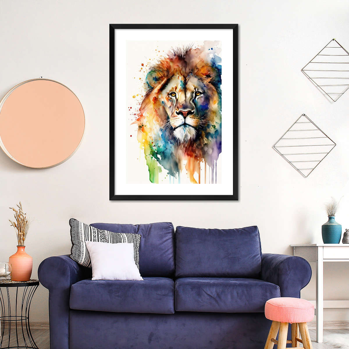 Frendorf | Lion Aquarell Wandkunst