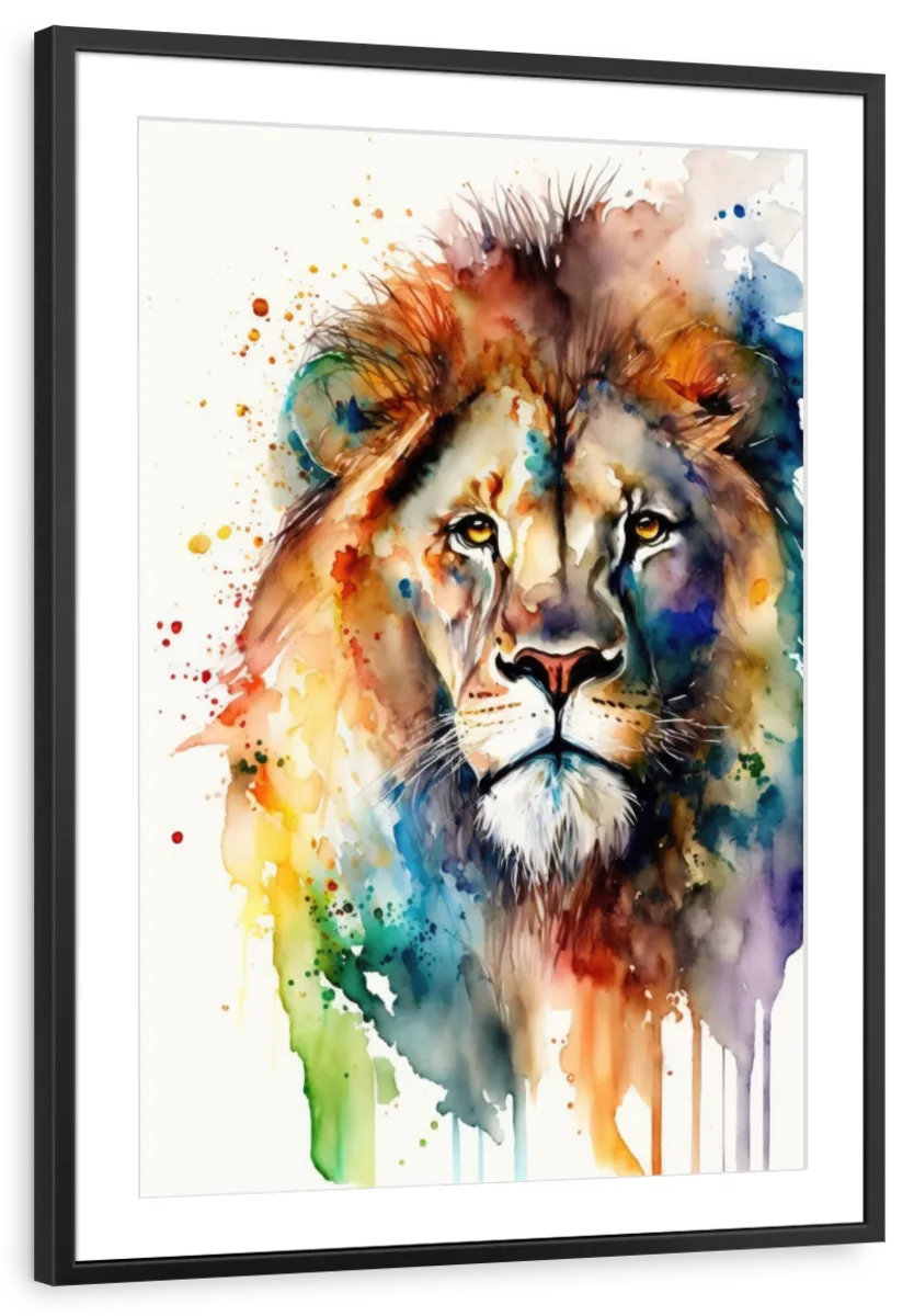 Frendorf | Lion Aquarell Wandkunst