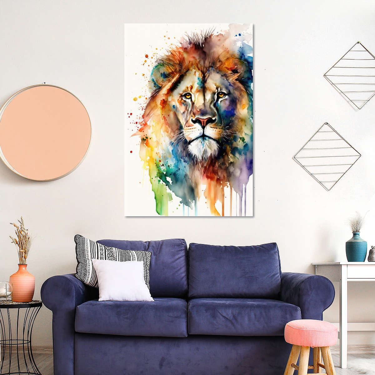 Frendorf | Lion Aquarell Wandkunst