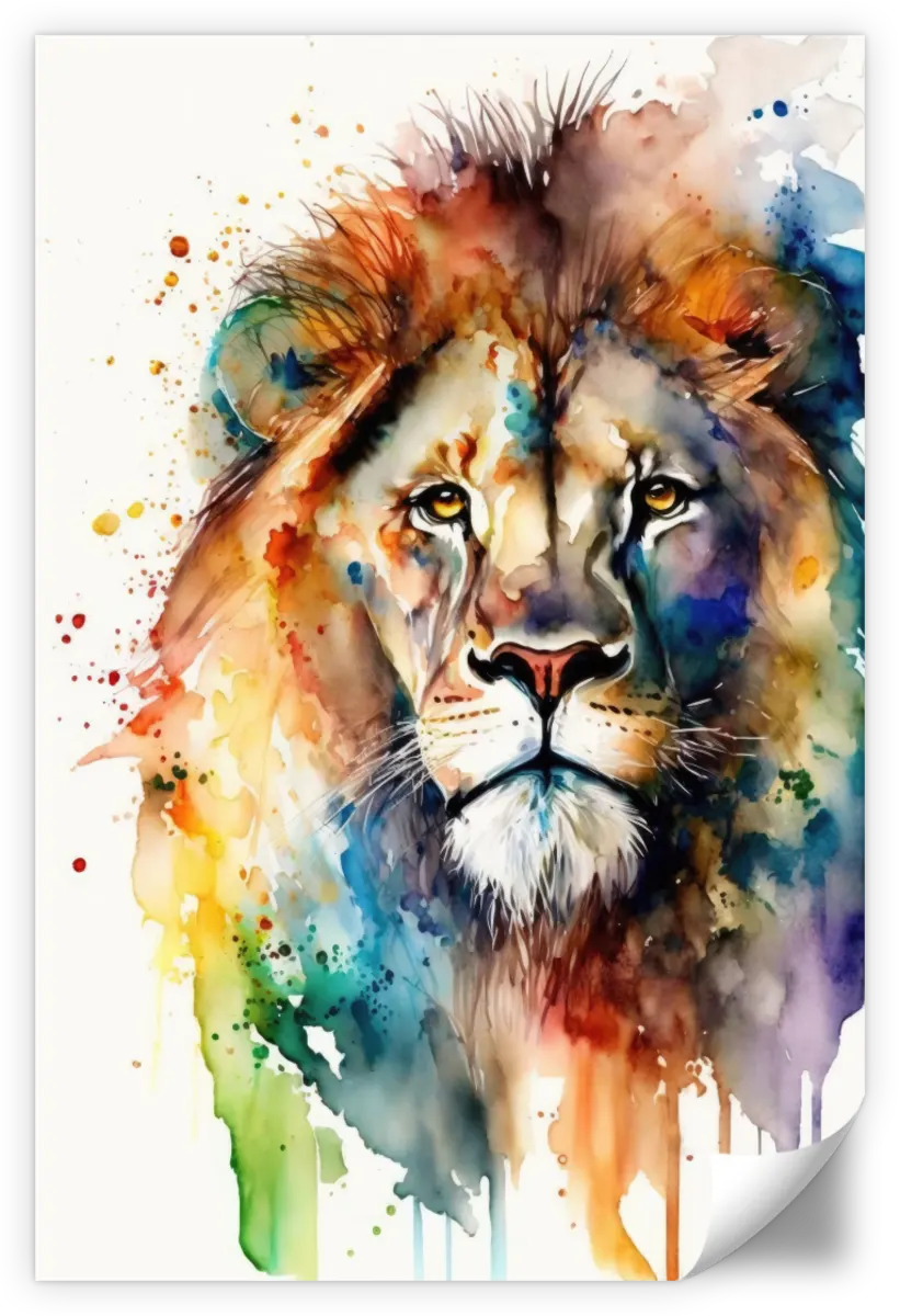 Frendorf | Lion Aquarell Wandkunst