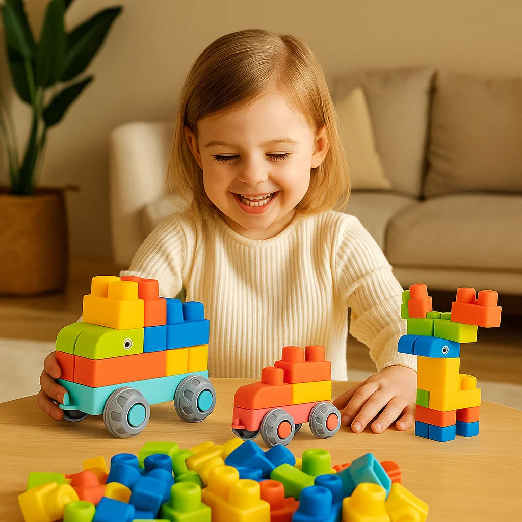 Frendorf | Kinder Sichere Gummi Bausteine für Frühes Lernen