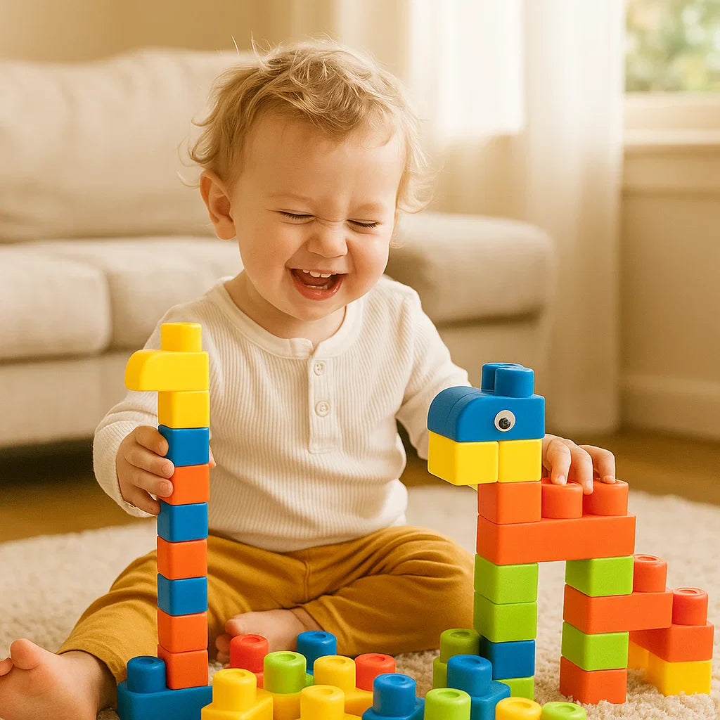 Frendorf | Kinder Sichere Gummi Bausteine für Frühes Lernen