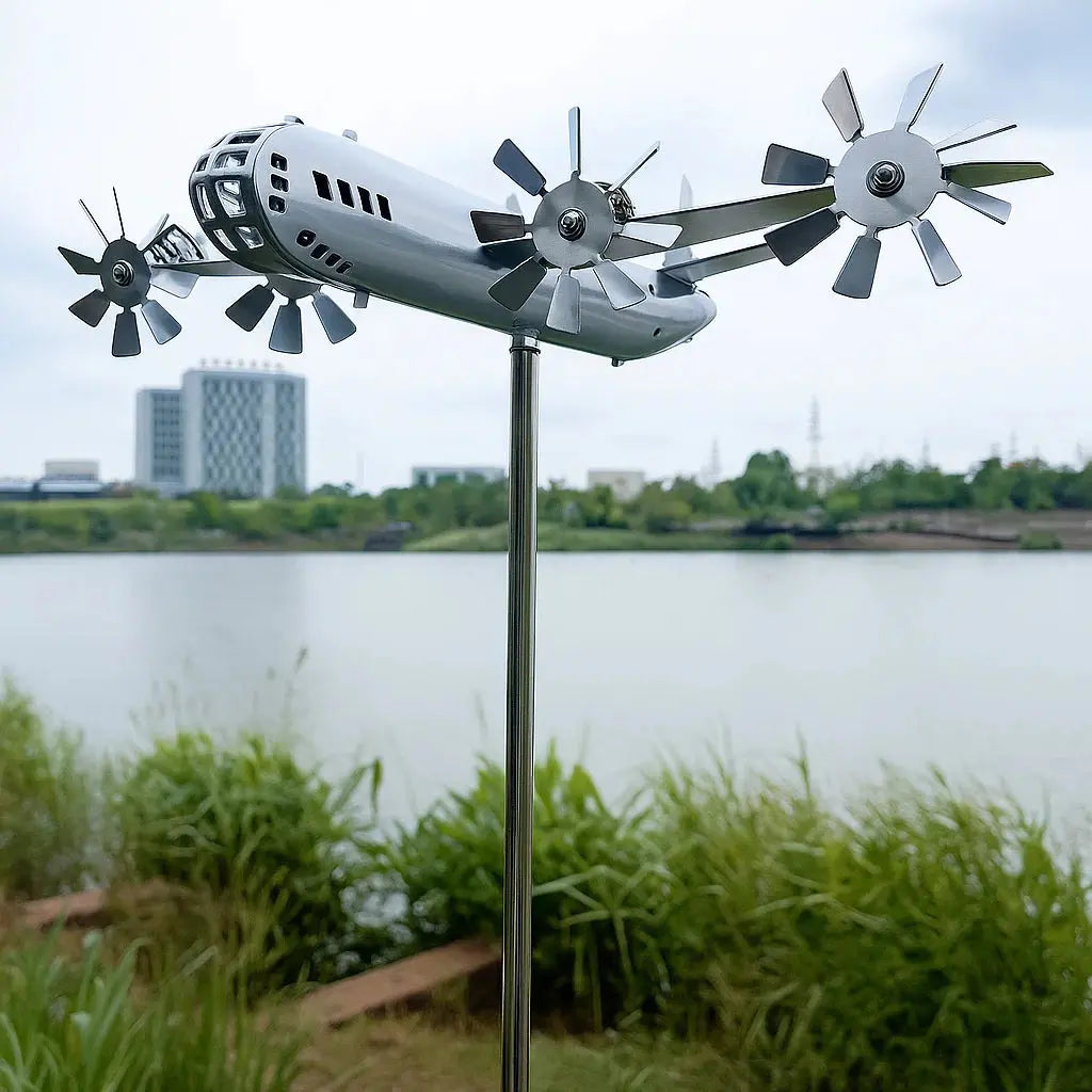 Frendorf | B-29 Windspiel aus Metall mit Halterung – wetterfest