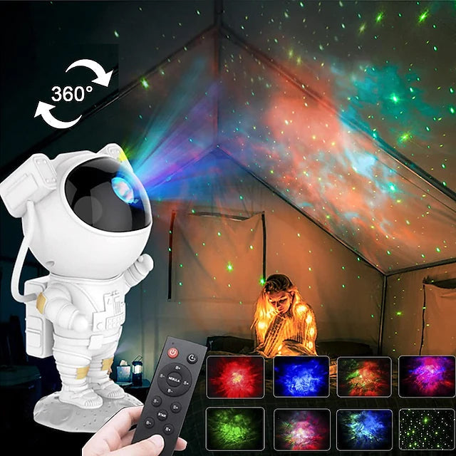 Frendorf | Astronaut Galaxy Sternenhimmel Projektor mit Timer Fernbedienung