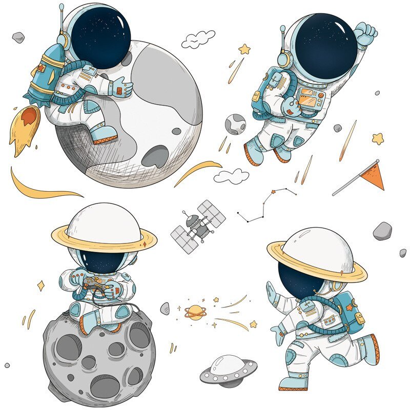 Astronauten Wandaufkleber