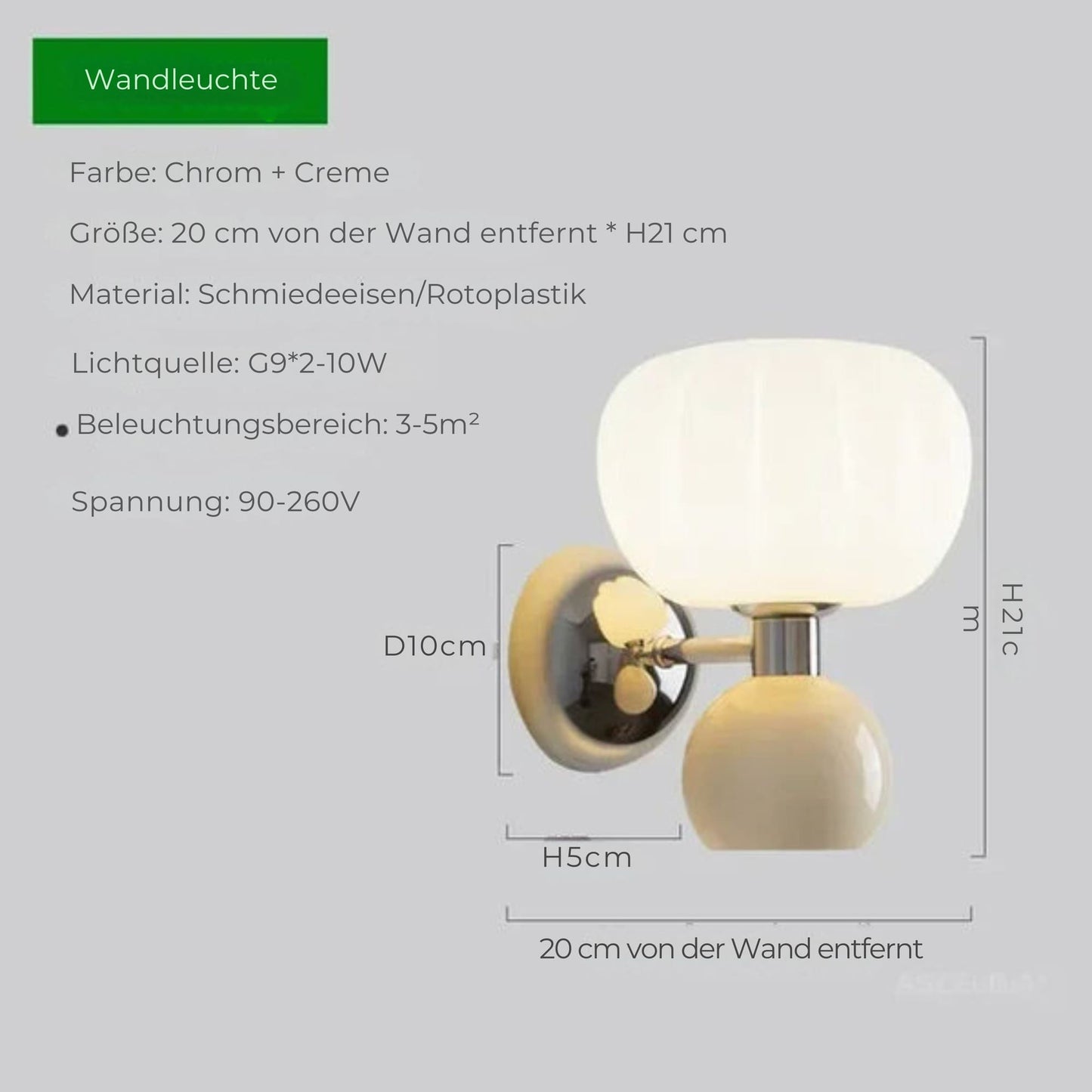 LumiAura | Moderne LED-Wandleuchte in zeitlosem Design