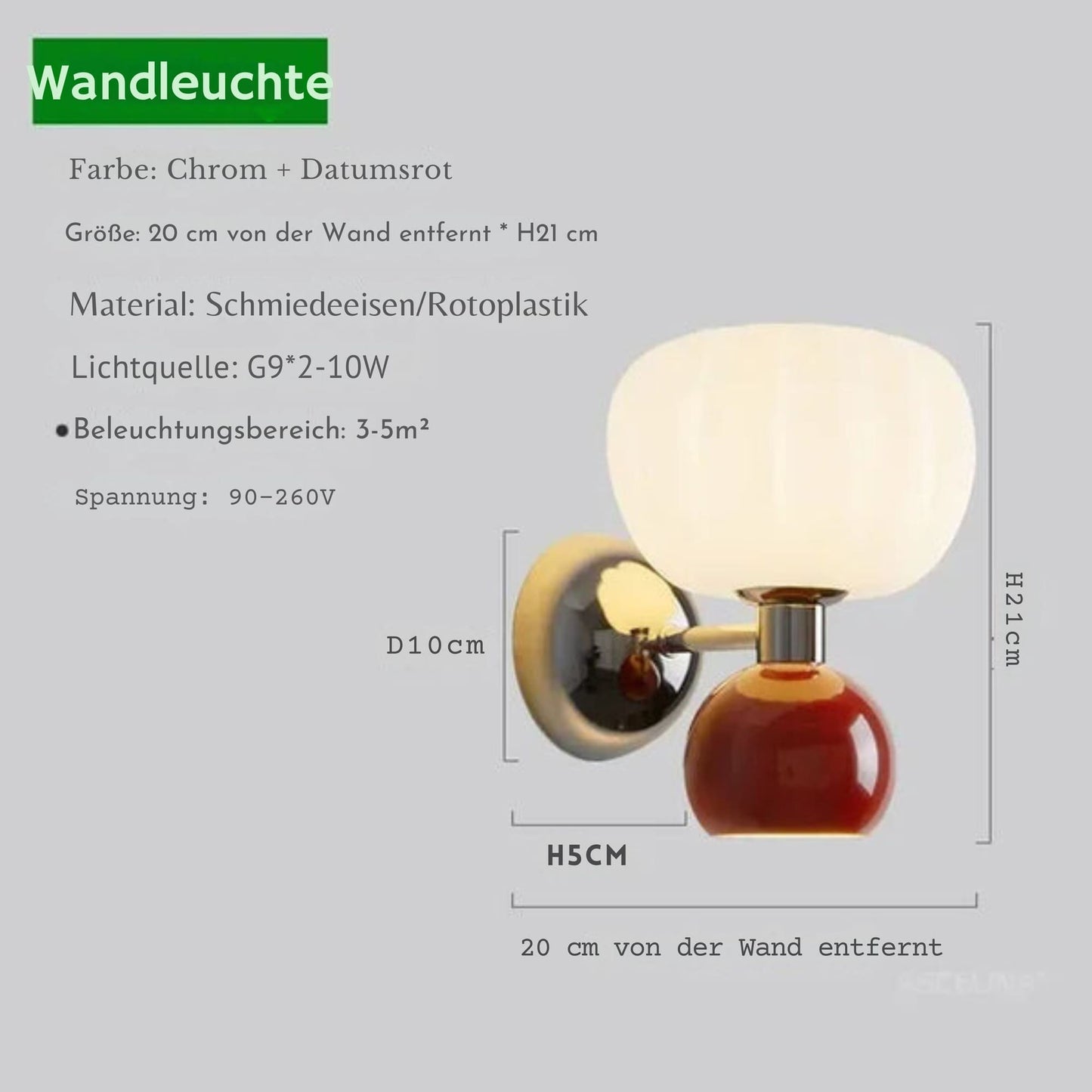 LumiAura | Moderne LED-Wandleuchte in zeitlosem Design