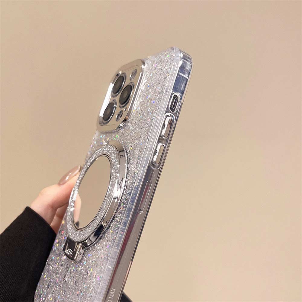 Frendorf | Silberner Glitzer-Spiegel MagSafe